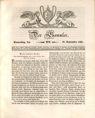 Der Sammler Donnerstag 22. September 1836