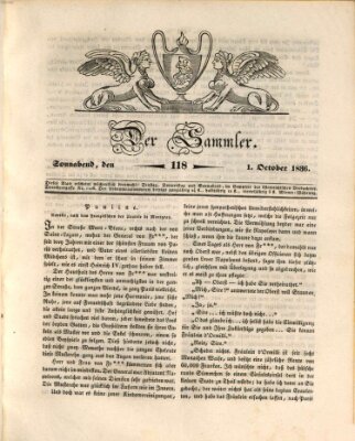 Der Sammler Samstag 1. Oktober 1836