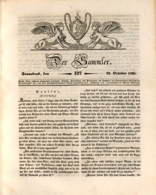 Der Sammler Samstag 22. Oktober 1836