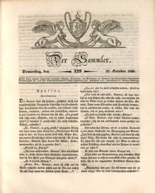 Der Sammler Donnerstag 27. Oktober 1836