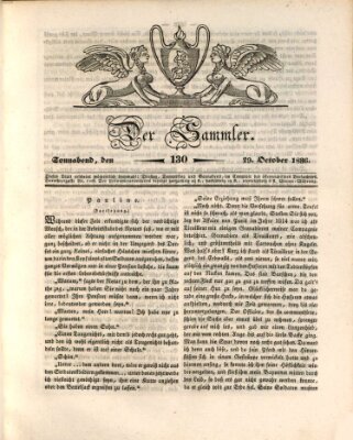 Der Sammler Samstag 29. Oktober 1836