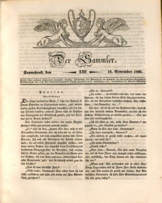 Der Sammler Samstag 12. November 1836