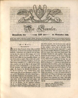 Der Sammler Samstag 19. November 1836