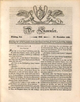 Der Sammler Dienstag 27. Dezember 1836