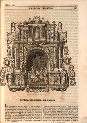 Semanario pintoresco español Sonntag 18. Dezember 1836