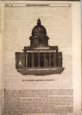 Semanario pintoresco español Sonntag 8. Januar 1837