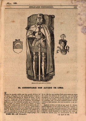 Semanario pintoresco español Sonntag 5. August 1838