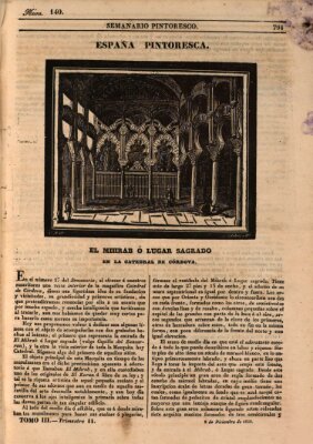 Semanario pintoresco español Sonntag 2. Dezember 1838