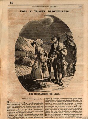 Semanario pintoresco español Sonntag 14. April 1839