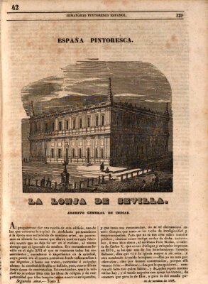 Semanario pintoresco español Sonntag 20. Oktober 1839