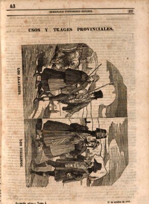 Semanario pintoresco español Sonntag 27. Oktober 1839