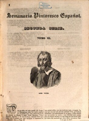 Semanario pintoresco español Sonntag 3. Januar 1841