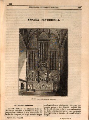 Semanario pintoresco español Sonntag 27. Juni 1841