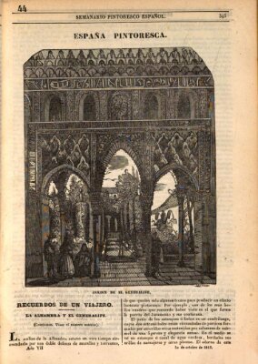 Semanario pintoresco español Sonntag 30. Oktober 1842
