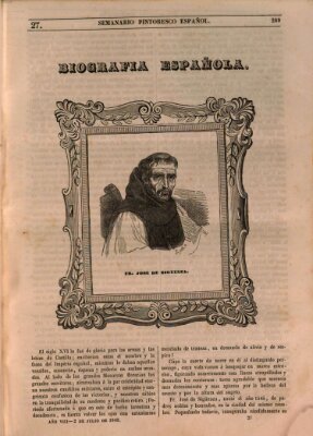 Semanario pintoresco español Sonntag 2. Juli 1843