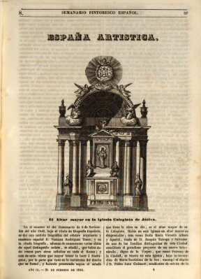 Semanario pintoresco español Sonntag 25. Februar 1844