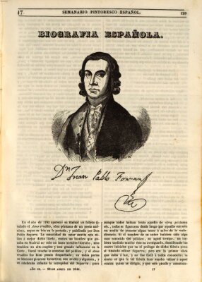 Semanario pintoresco español Sonntag 28. April 1844