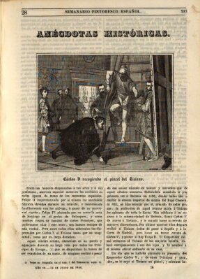 Semanario pintoresco español Sonntag 14. Juli 1844