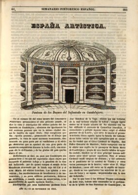 Semanario pintoresco español Sonntag 3. November 1844