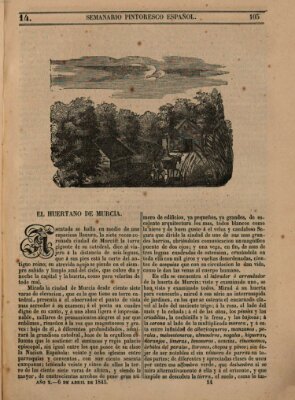 Semanario pintoresco español Sonntag 6. April 1845