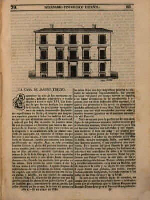 Semanario pintoresco español Sonntag 20. Juli 1845