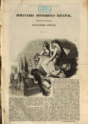 Semanario pintoresco español Sonntag 2. Januar 1848