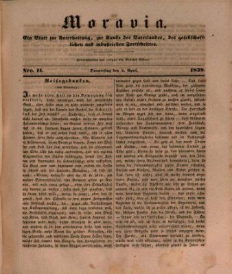 Moravia Donnerstag 5. April 1838