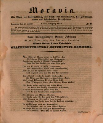 Moravia Donnerstag 28. Januar 1841