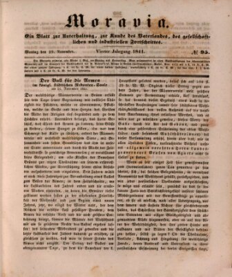 Moravia Montag 29. November 1841