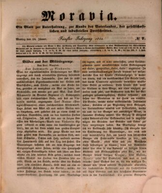 Moravia Montag 24. Januar 1842