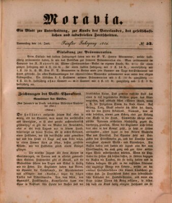 Moravia Donnerstag 30. Juni 1842