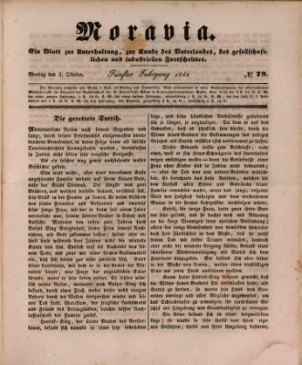 Moravia Samstag 1. Oktober 1842