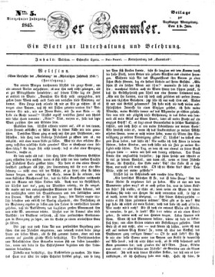 Der Sammler (Augsburger Abendzeitung) Mittwoch 15. Januar 1845