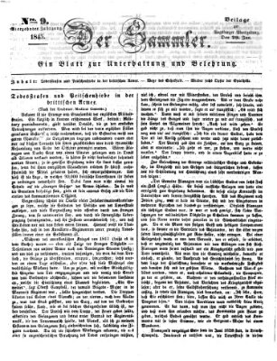 Der Sammler (Augsburger Abendzeitung) Mittwoch 29. Januar 1845