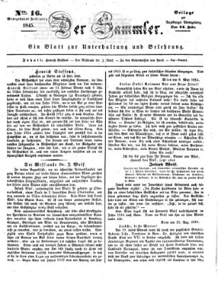 Der Sammler (Augsburger Abendzeitung) Samstag 22. Februar 1845