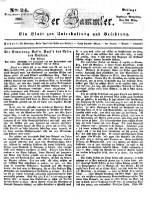 Der Sammler (Augsburger Abendzeitung) Samstag 22. März 1845