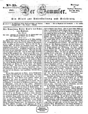 Der Sammler (Augsburger Abendzeitung) Mittwoch 26. März 1845