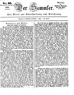 Der Sammler (Augsburger Abendzeitung) Samstag 29. März 1845