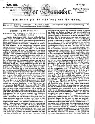 Der Sammler (Augsburger Abendzeitung) Mittwoch 23. April 1845