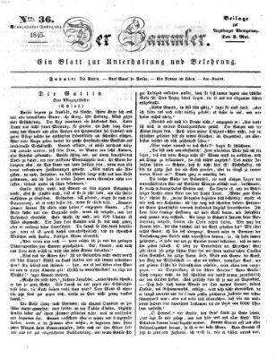 Der Sammler (Augsburger Abendzeitung) Samstag 3. Mai 1845