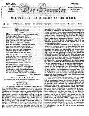 Der Sammler (Augsburger Abendzeitung) Mittwoch 2. Juli 1845