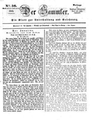 Der Sammler (Augsburger Abendzeitung) Samstag 12. Juli 1845