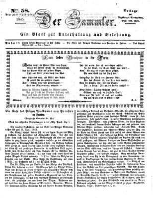 Der Sammler (Augsburger Abendzeitung) Samstag 19. Juli 1845