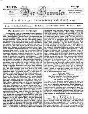 Der Sammler (Augsburger Abendzeitung) Samstag 30. August 1845