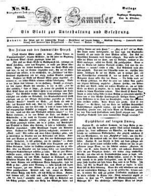 Der Sammler (Augsburger Abendzeitung) Mittwoch 8. Oktober 1845