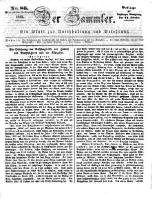 Der Sammler (Augsburger Abendzeitung) Samstag 25. Oktober 1845