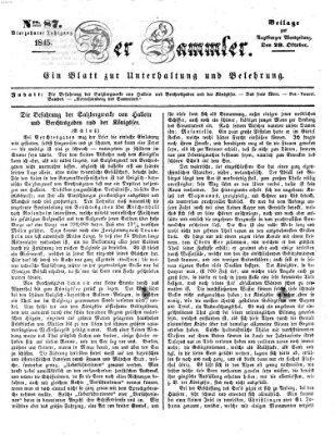 Der Sammler (Augsburger Abendzeitung) Mittwoch 29. Oktober 1845