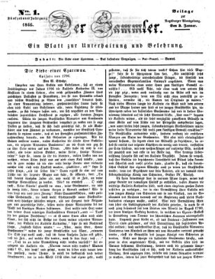 Der Sammler (Augsburger Abendzeitung) Samstag 3. Januar 1846