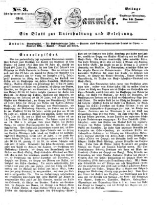 Der Sammler (Augsburger Abendzeitung) Samstag 10. Januar 1846