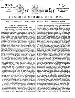 Der Sammler (Augsburger Abendzeitung) Samstag 24. Januar 1846